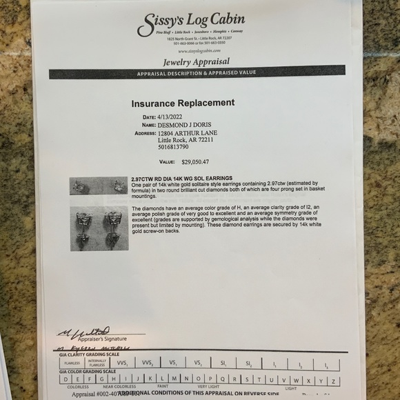 Diamond Earring Studs - Picture 4 of 4